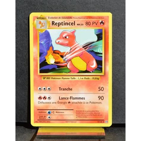 Carte Pokémon 10 108 Reptincel Niv 32 80 PV XY Évolutions NEUF FR