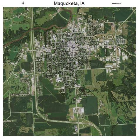 Aerial Photography Map of Maquoketa, IA Iowa