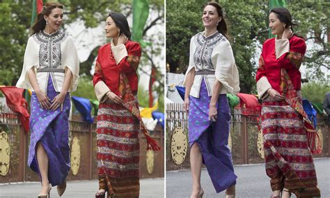 Kate wears traditional dress to meet the king and queen of Bhutan ...