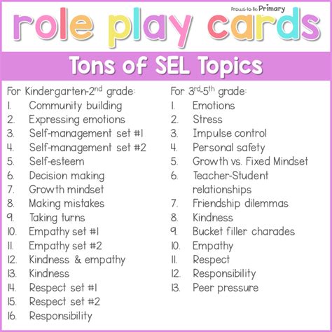 Role Play Scenario Task Cards For Social Emotional Sel Lessons Proud