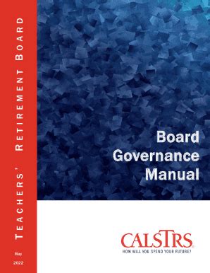 Fillable Online Teachers Retirement Board Governance Manual Fax Email