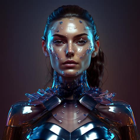 Premium Ai Image Generative Ai Illustration Scifi Futuristic Humanoid