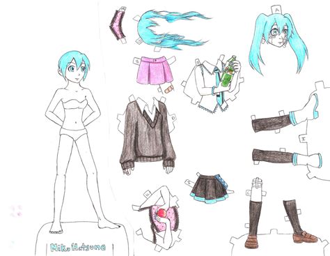 Hatsune Miku Paper Doll By Koumori No Hime On Deviantart