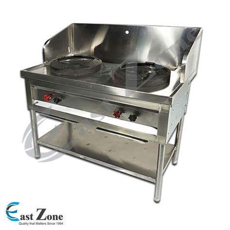 East Zone Lpg Double Burner Chinese Cooking Range For Commercial At Rs