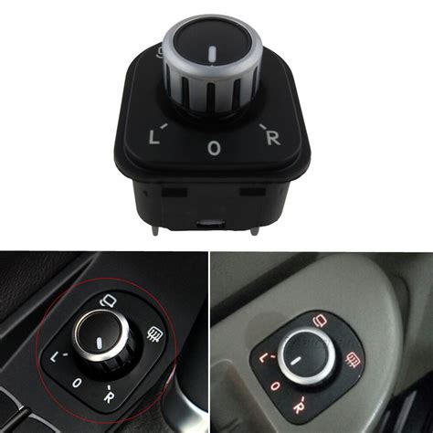 New Rearview Mirror Control Switch Knob Button For Vw Jetta Golf Passat