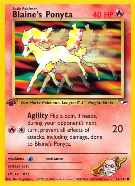 Blaines Ponyta St Ed Gym Heroes Pokemagic