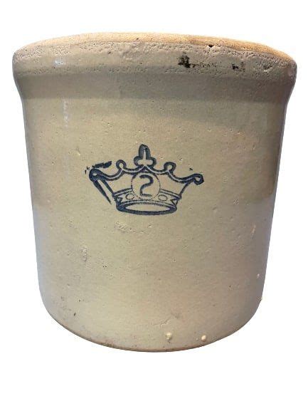 Robinson Ransbottom Stoneware Blue Crown Crock Pottery 0093 On Mar