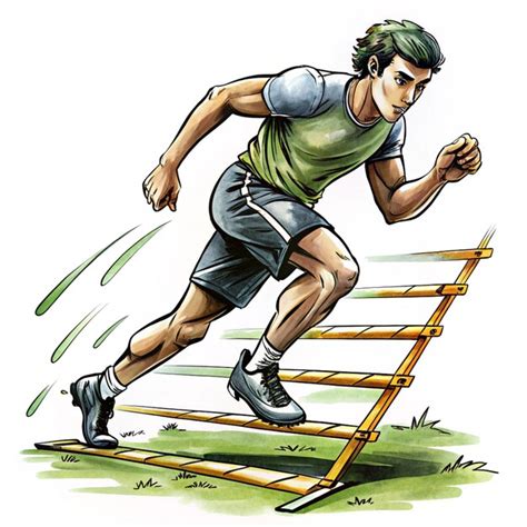 A Drawing Of A Man Running A Hurdle With A Drawing Of A Runner On It