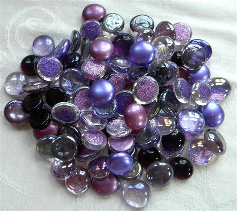 100 Glass Gems Purple Dazzle Custom Mix Mosaic