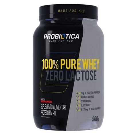 100 Pure Whey Zero Lactose ProbiÓtica Pote 900g Priime