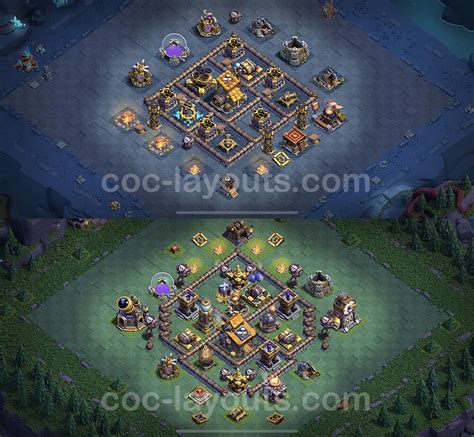 Meisterhütte LvL 10 Anti 3 Sterne Base Link Layout Nachtdorf COC