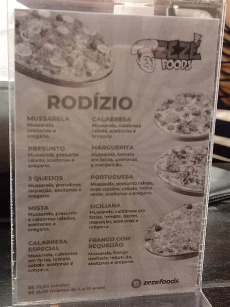 Menu Em Zezé Foods Umarizal Restaurante Belém