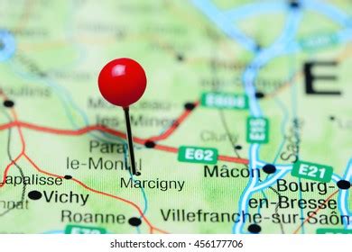 Marcigny Pinned On Map France Stock Photo Shutterstock