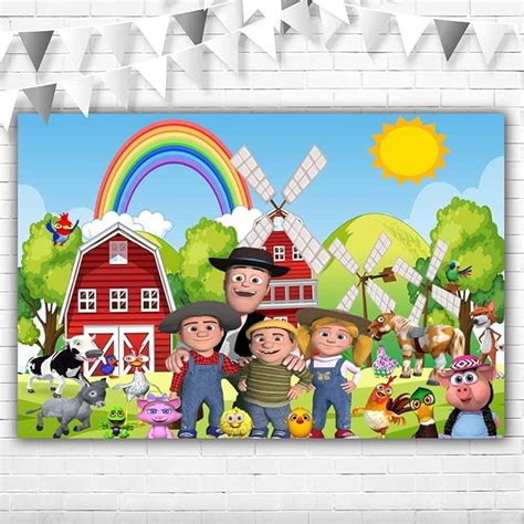 Buy La Granja De Zenon Backdrop Happy Birthday X Red Barn Farm