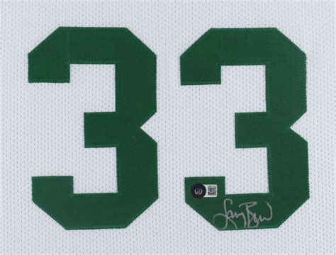 Larry Bird Signed 35x43 Custom Framed Jersey Display Beckett