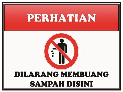 Stiker Dilarang Buang Sampah Di Sini Lazada Indonesia