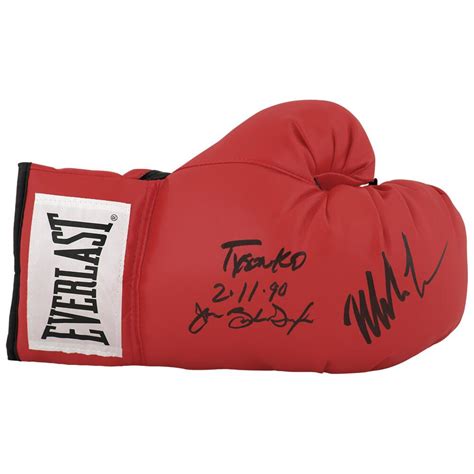 Mike Tyson James Buster Douglas Signed Everlast Boxing Glove