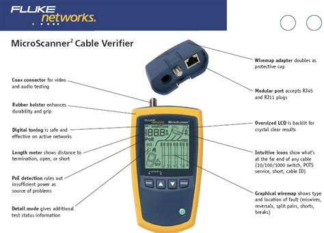 MicroScanner ( MS2-100 MS2-KIT ) from Fluke Networks -Call 727-398-5252 ...