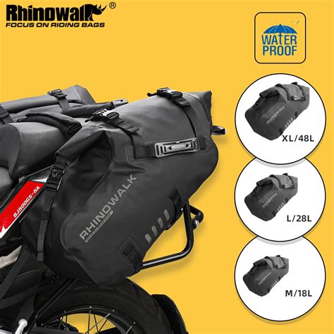 Rhinowalk Motorcycle Side Bag Waterproof L L L Motorbike