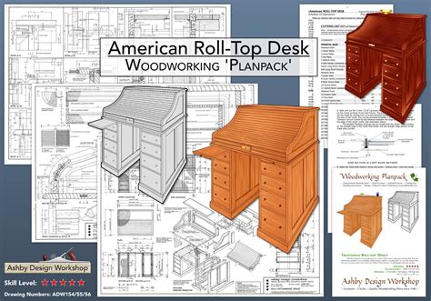 American Roll Top Desk Plans Woodwork Plan Diy Home Office Desk