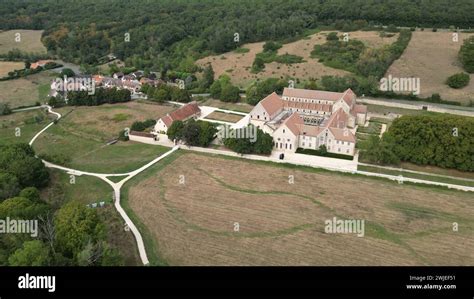 Bruere Allichamps Central France Aerial View Of The Noirlac Abbey