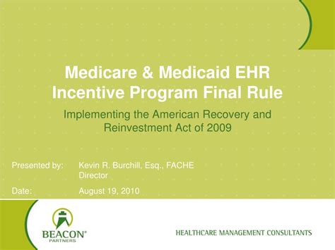 PPT Medicare Medicaid EHR Incentive Program Final Rule PowerPoint