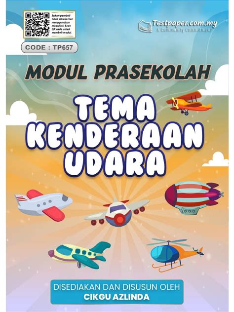 Lembaran Kerja Prasekolah Tema Kenderaan Udara Cikgu Info