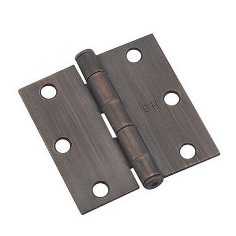 Onward 3 In X 3 In Oil Rubbed Bronze Full Mortise Butt Hinge With Removable Pin 2 Pack