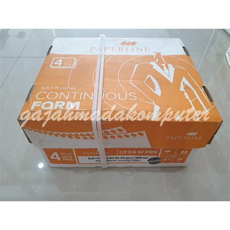 Jual Continuous Form Paperline 9 5 X 11 2 4ply Rangkap 4 Cf K4 W Prs Shopee Indonesia