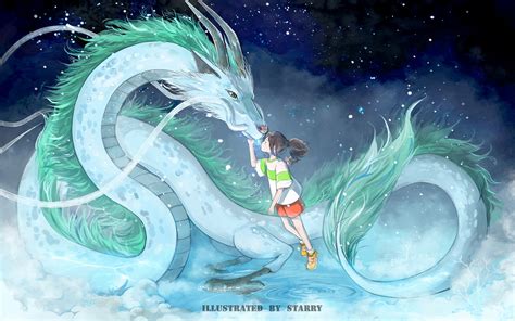 Spirited Away Haku And Chihiro Wallpapers Wallpaper Cave