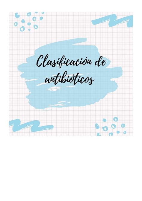 Clasificaci N De Antibioticos Udocz En Antibioticos