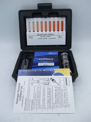 Chemetrics K 5510 Hydrogen Peroxide Chemets Kit