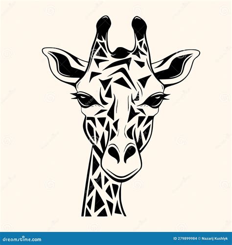 Giraffe Vector For Logo Or Icon Clip Art Drawing Elegant Minimalist