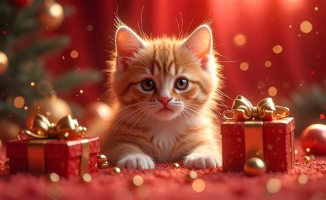 Ai Generiert Katze Weihnachten Kostenloses Bild Auf Pixabay