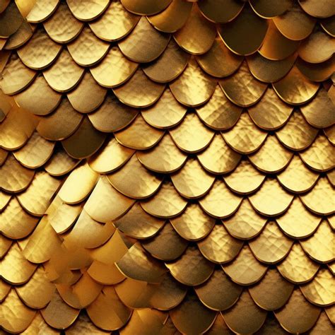 Premium Photo A Close Up Of A Gold Dragon Scale Pattern On A Wall