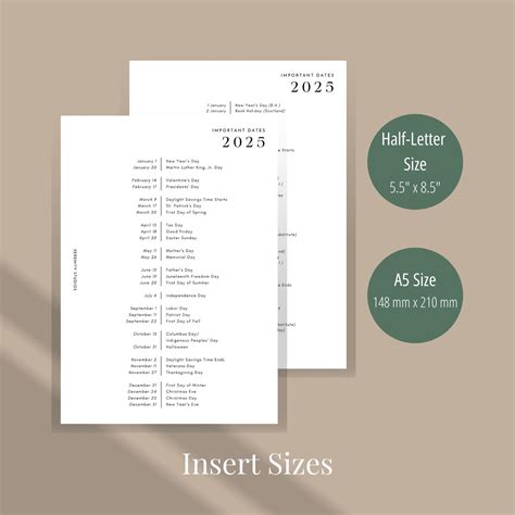 2025 Important Dates, List of Holidays, US Public Holidays, UK Bank