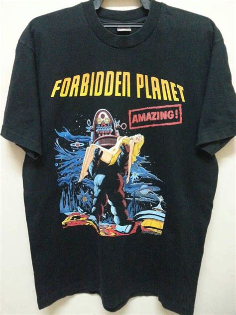 Vintage 90s Forbidden Planet Classic Animation Movie Shirt Large Size