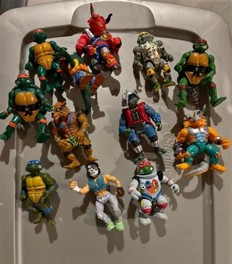 Lot Of Vintage Tmnt Figures Vehicles Accessories Teenage Mutant