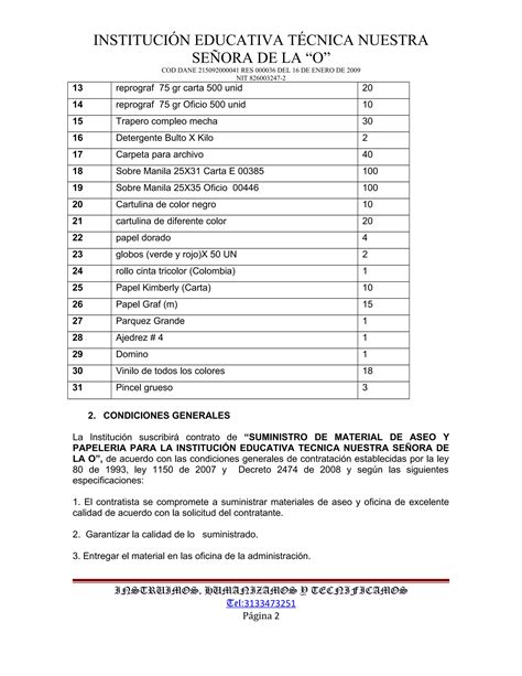 Proyecto Pliego De Condiciones Psa 003 De 2013 Pdf