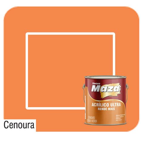 Tinta Para Parede Super Rendimento Acr Lico Ultra L Maza Cenoura