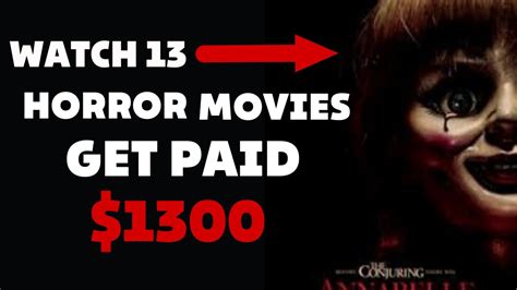 13 Scary Movies In 10 Days This Company Will Pay 1300 For Watching