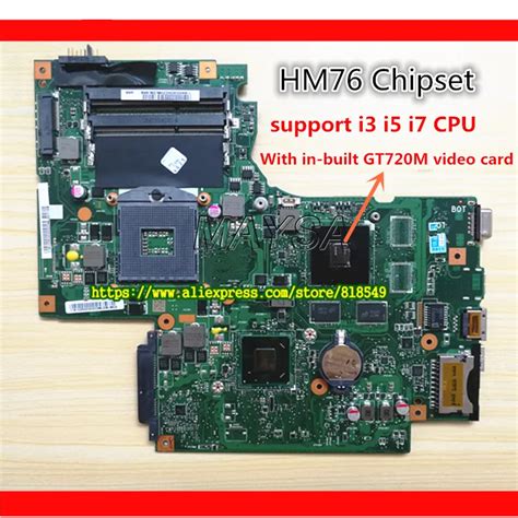 Original Laptop Motherboard HM76 Chip BAMBI MAIN BOARD REV 2 1 Fit For