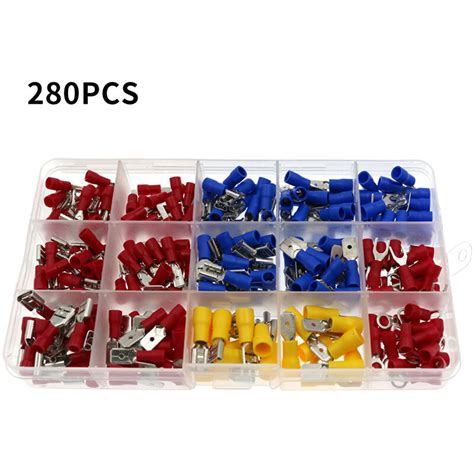 280PCS Insulated Wire Electrical Connectors Butt, Ring, Spade, Quick ...