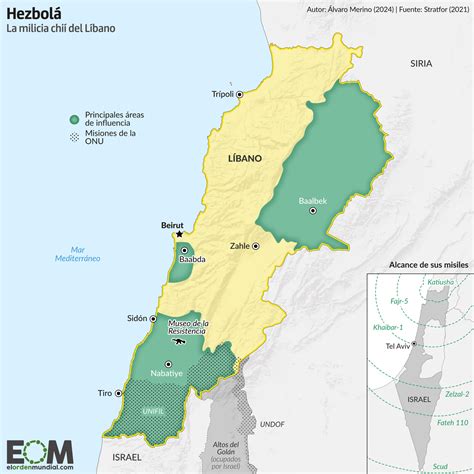 El Mapa De Hezbolá El Gran Enemigo De Israel En Líbano Mapas De El Orden Mundial Eom