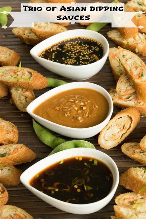 Spring And Egg Rolls With Trio Of Asian Dipping Sauces Culinary Ginger