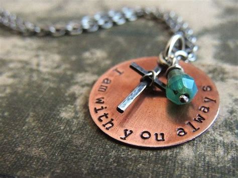 Inspirational Necklace I Am With You Always From Matthew 28 20 Etsy