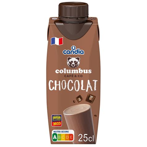 Boisson lactée chocolat Columbus CANDIA la brique de 25cL à Prix