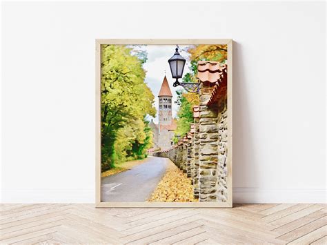 Clervaux Abbey Wall Luxembourg Watercolor Painting Printable - Etsy ...