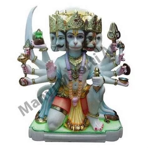 Own Multicolor Panchmukhi Hanuman Marble Statue Size Inches At Rs