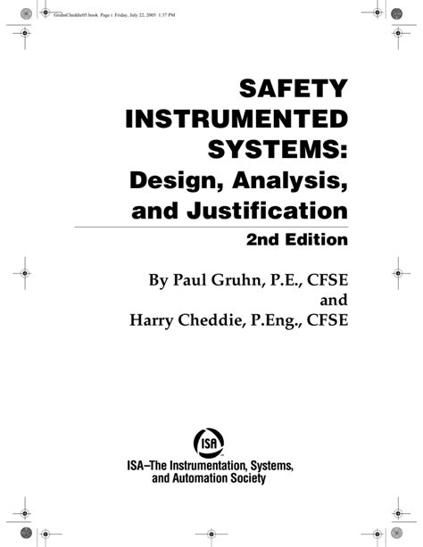 Safety Instrumented Systems Design Analysis And Justification 2nd